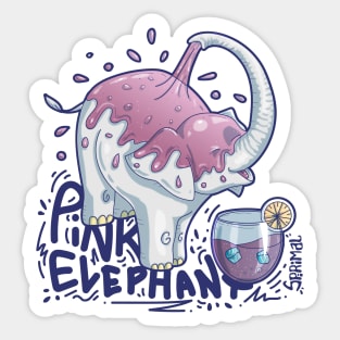 Pink Elephant Sticker